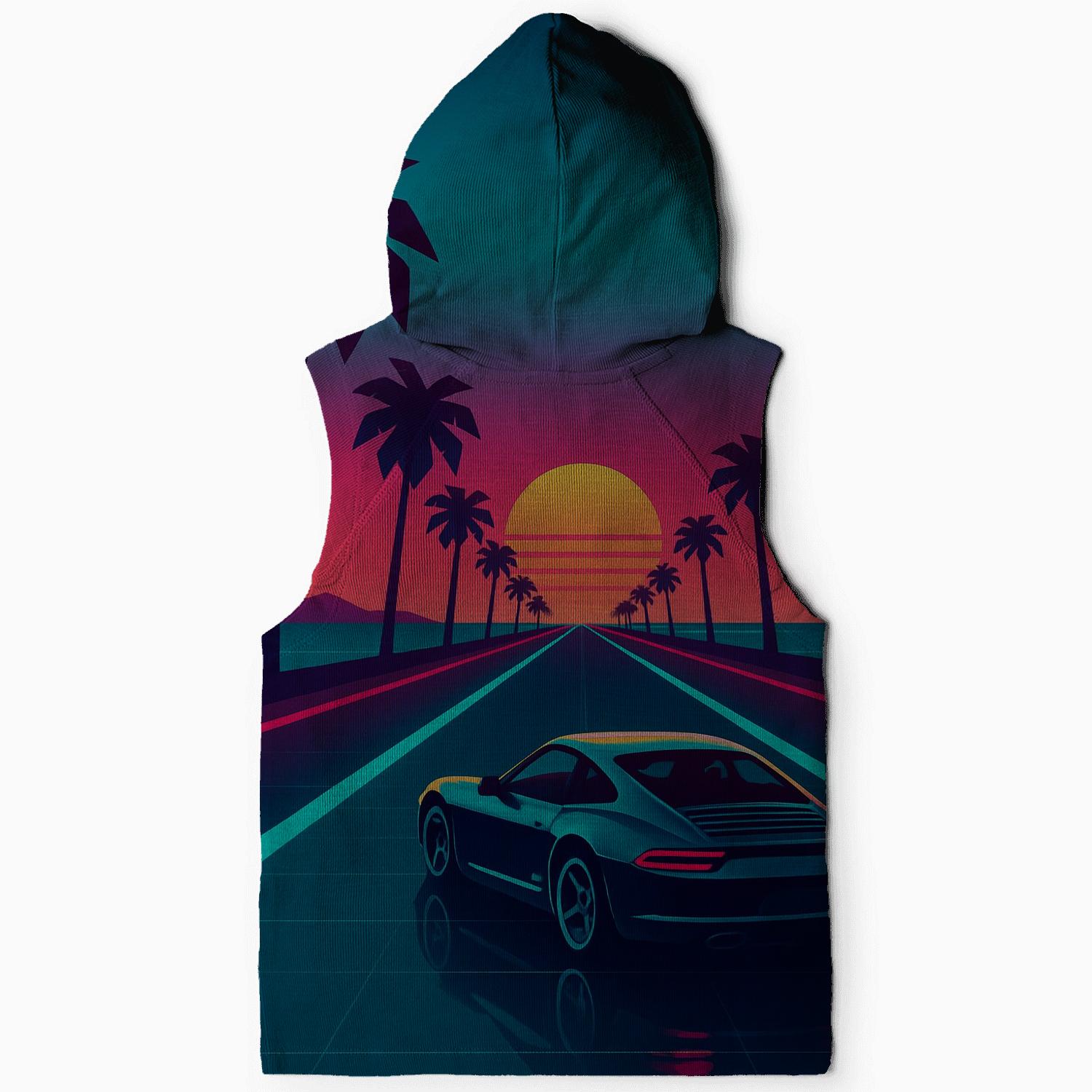 Neon Sunset Highway heavyweight hoodies