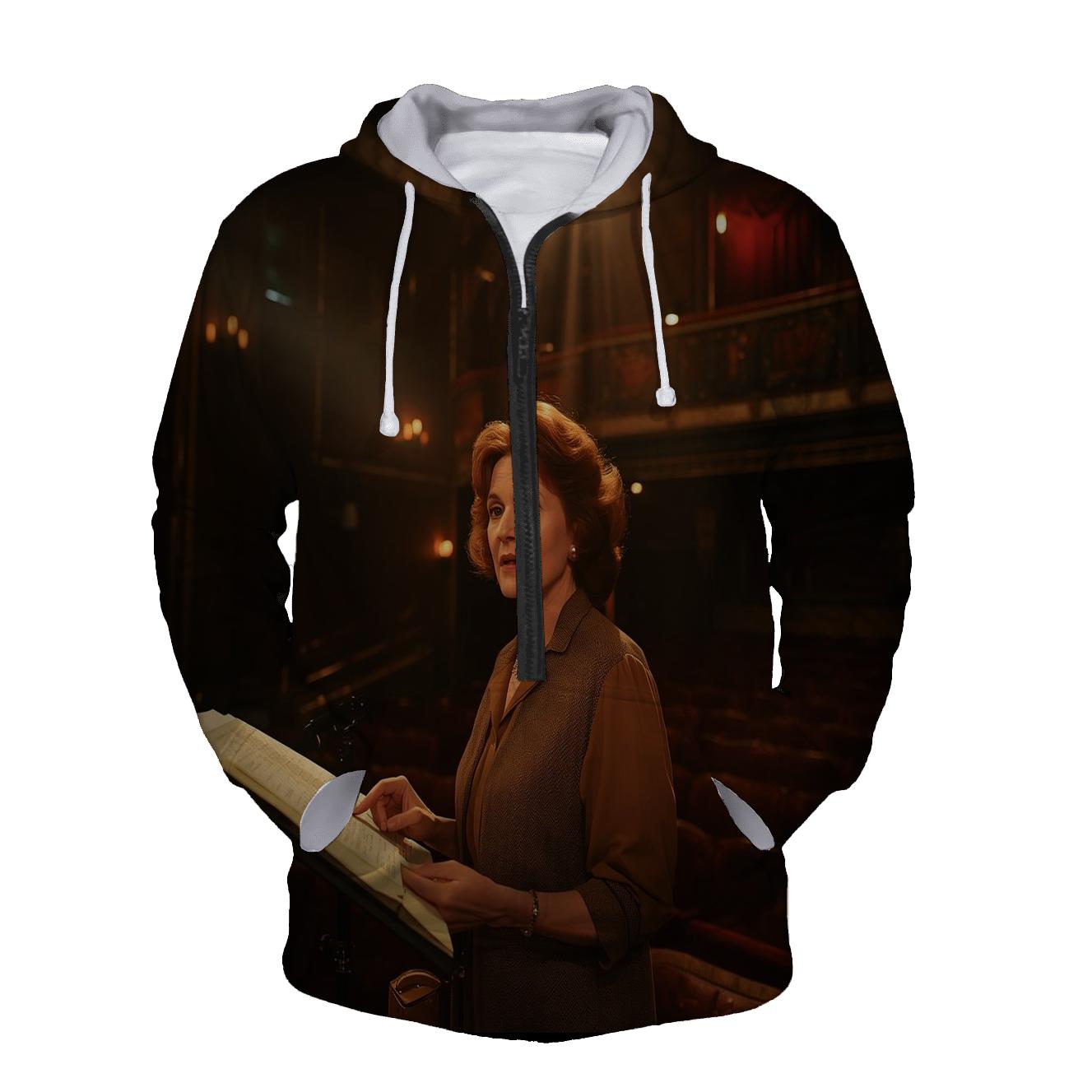Polly Holliday Rehearsing On A Vintage Theater Stage custom hoodies