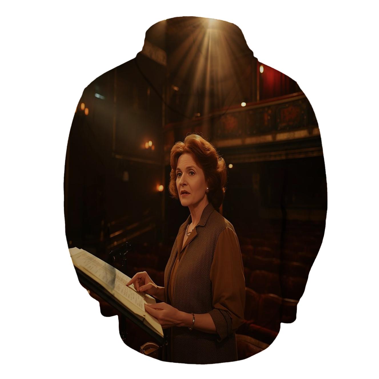 Polly Holliday Rehearsing On A Vintage Theater Stage custom hoodies