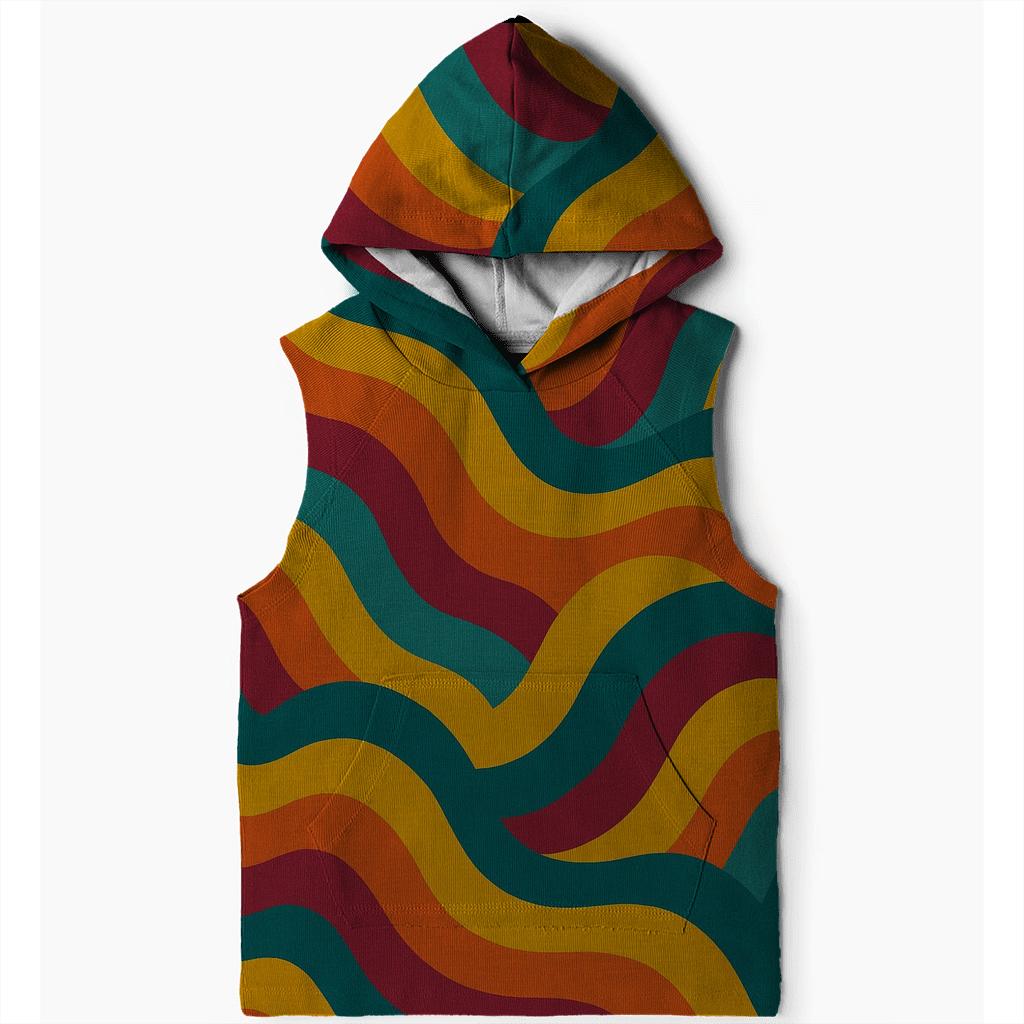 Colorful Geometric Waves custom hoodies