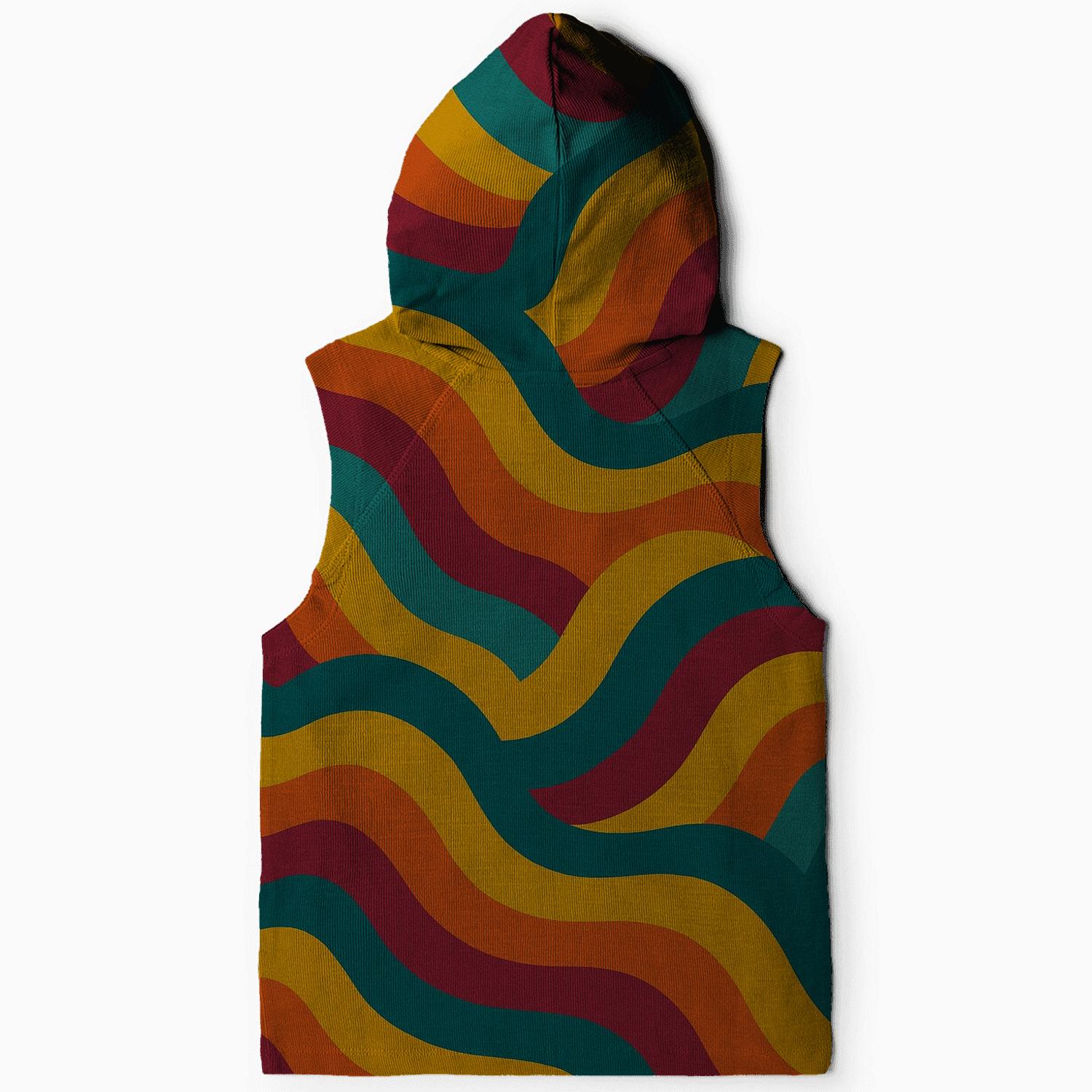 Colorful Geometric Waves custom hoodies