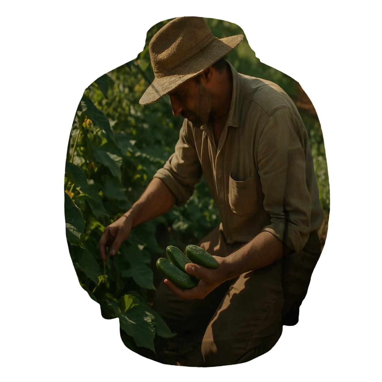 Artisanal Cornichon Harvesting lightweight hoodies