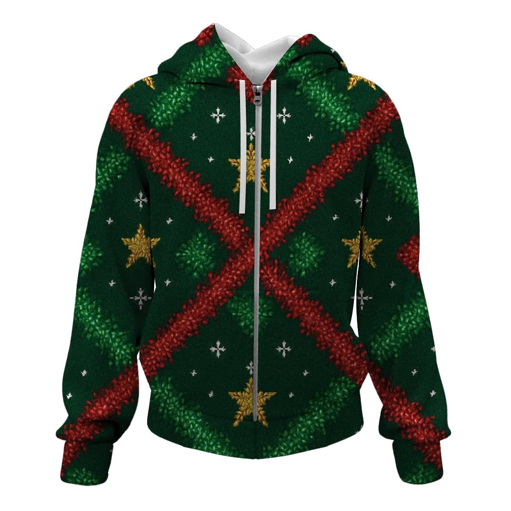 Holiday Tinsel Lattice Design hoodie trends
