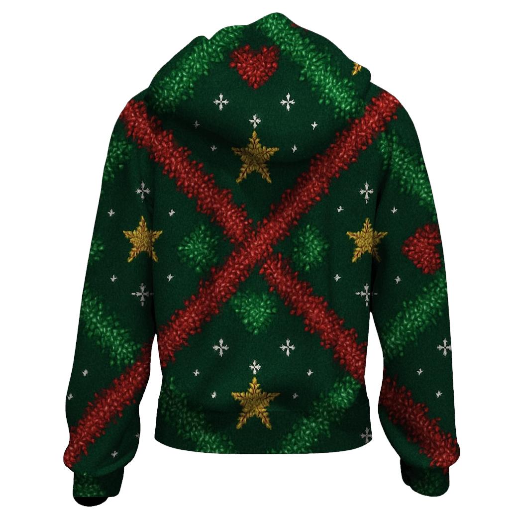 Holiday Tinsel Lattice Design hoodie trends