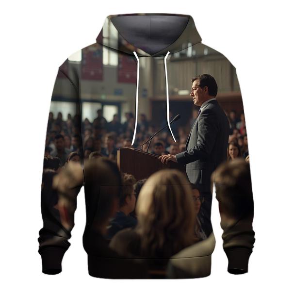 Charlie Kirk At A University Forum lightweight hoodies
