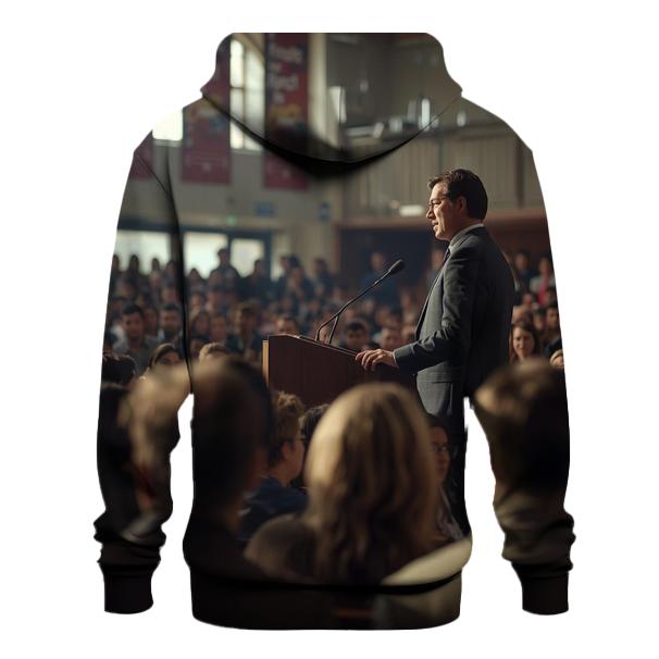 Charlie Kirk At A University Forum lightweight hoodies