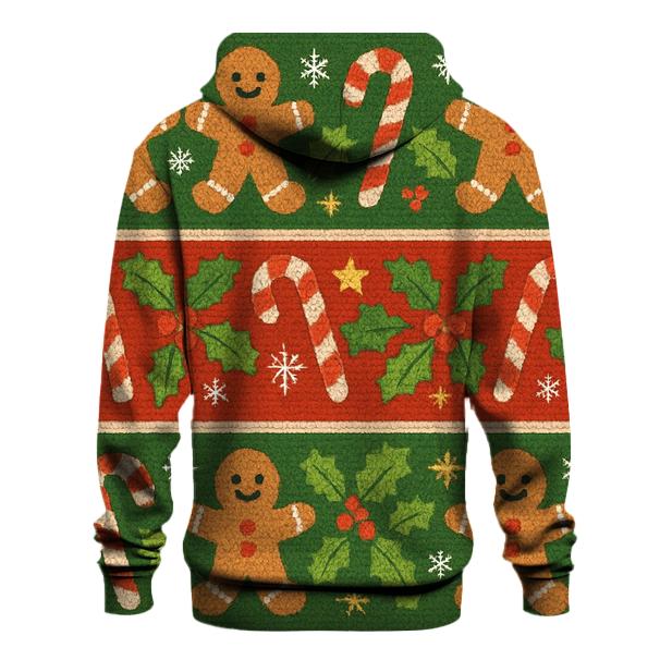 Festive Gingerbread Cookie Parade Design printed hoodies