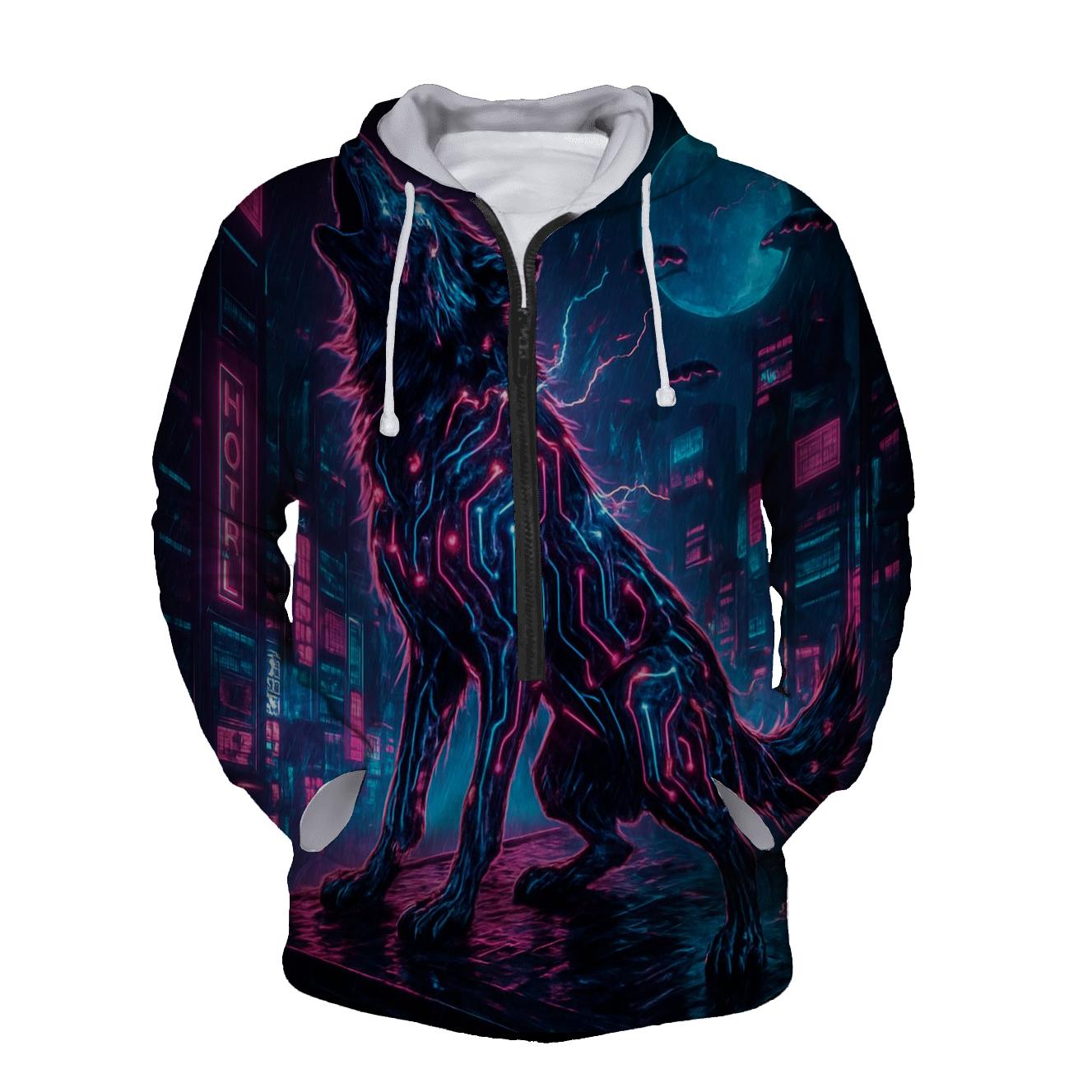 Neon Howl Circuit premium hoodies