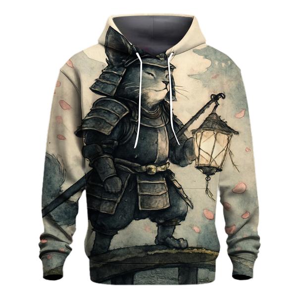 Samurai Lantern Guardian embroidered hoodies
