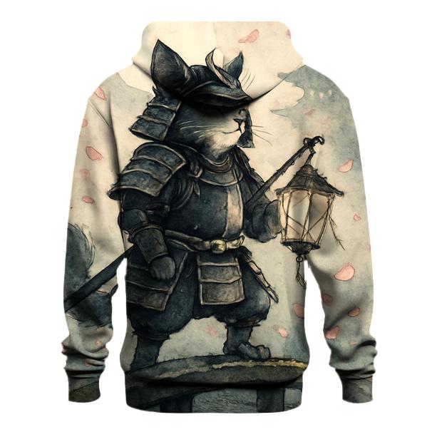 Samurai Lantern Guardian embroidered hoodies