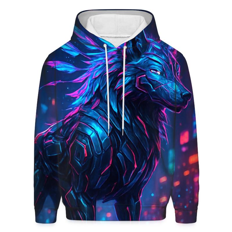 Cyber Midnight Alpha printed hoodies