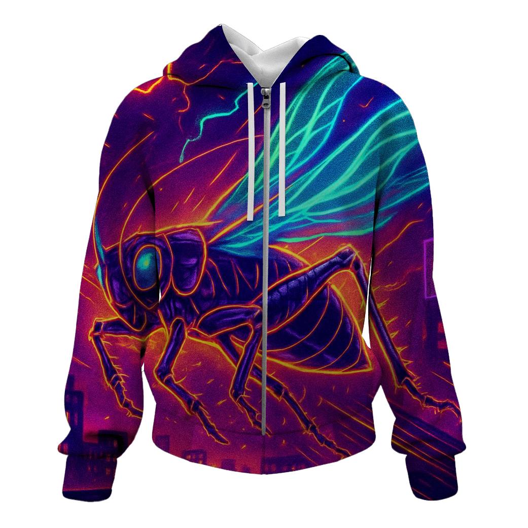 Random Neon Cricket printed hoodies
