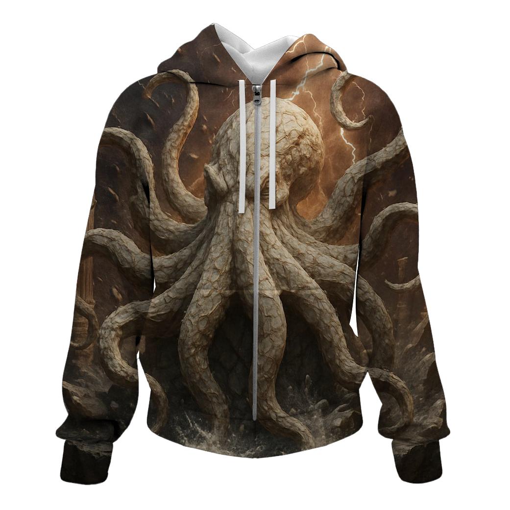 Random Marble Kraken graphic hoodies
