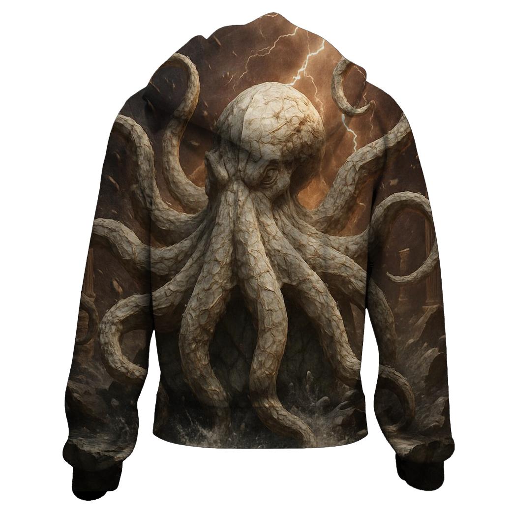 Random Marble Kraken graphic hoodies