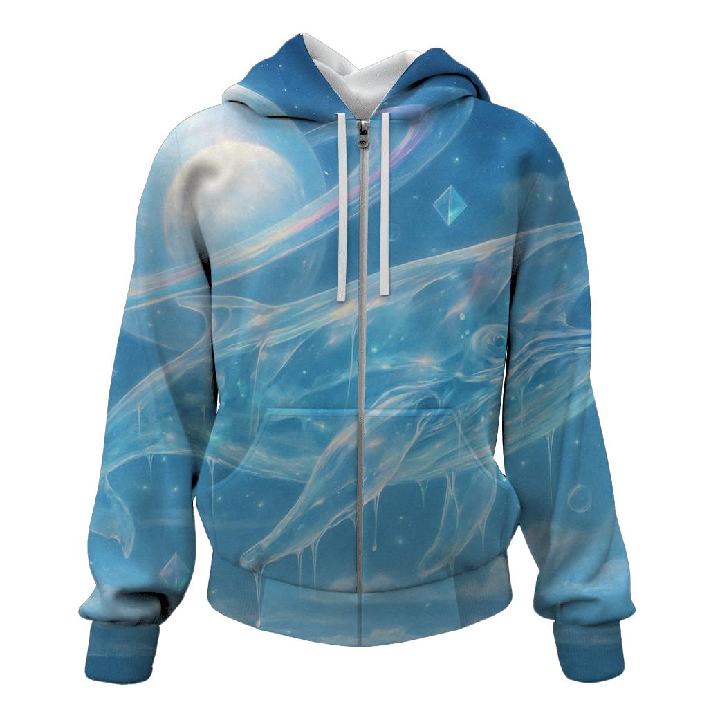 Random Glass Whale zip-up hoodies