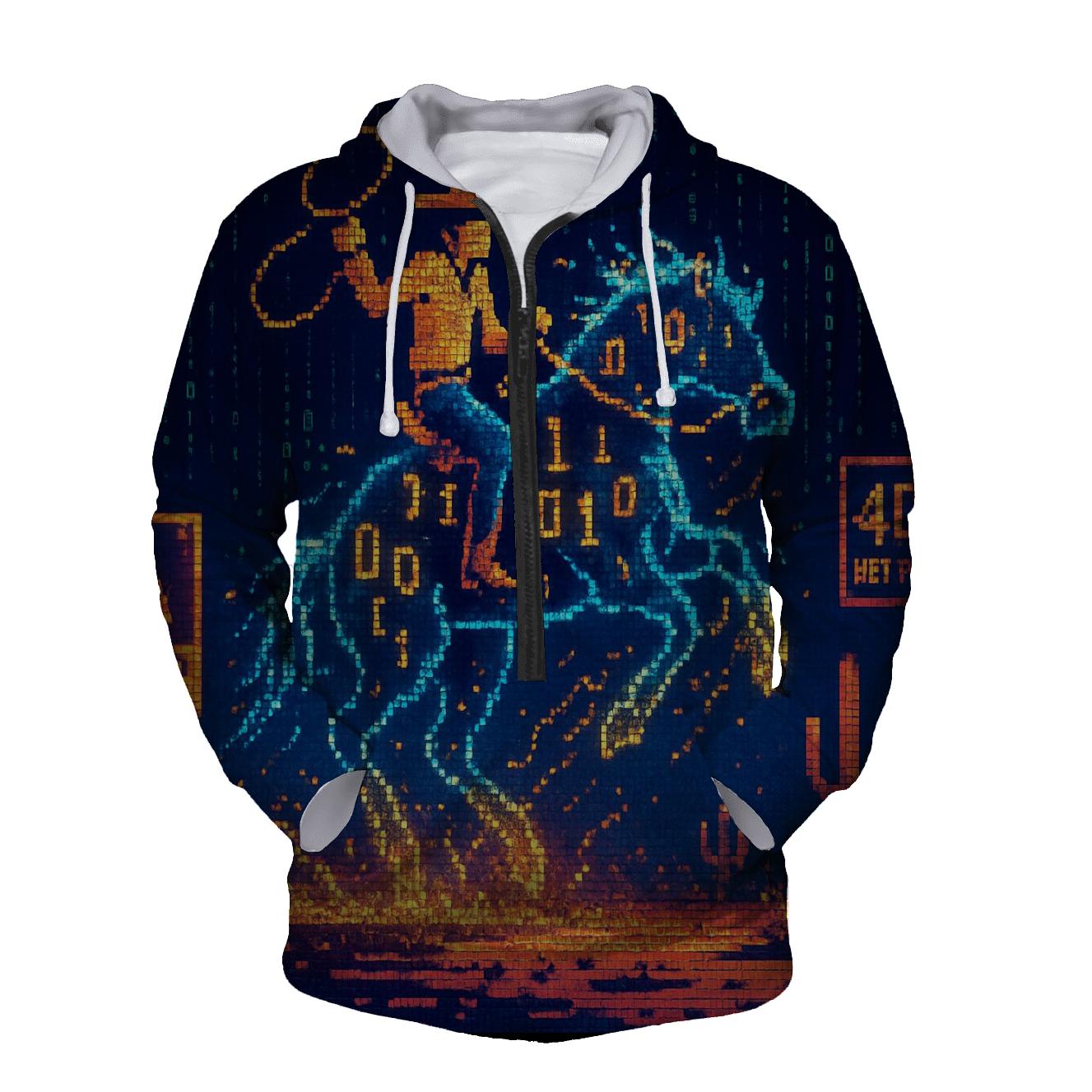 Random Pixel Cowboy pullover hoodies