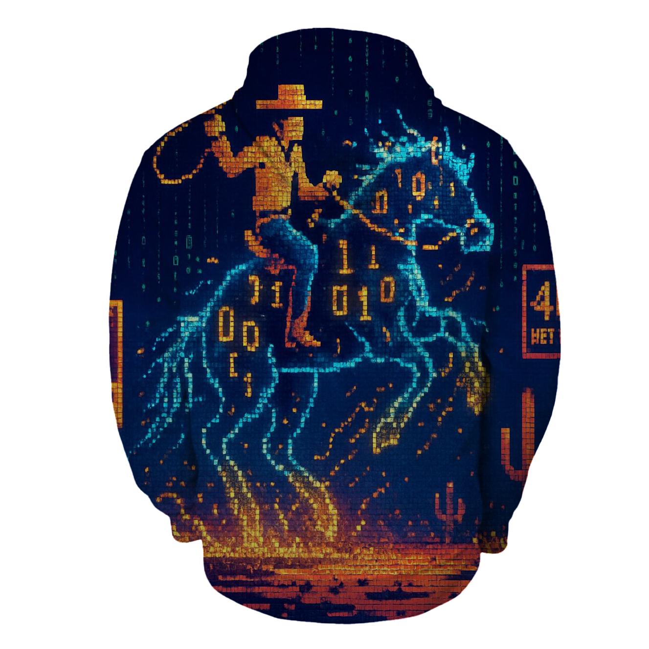 Random Pixel Cowboy pullover hoodies