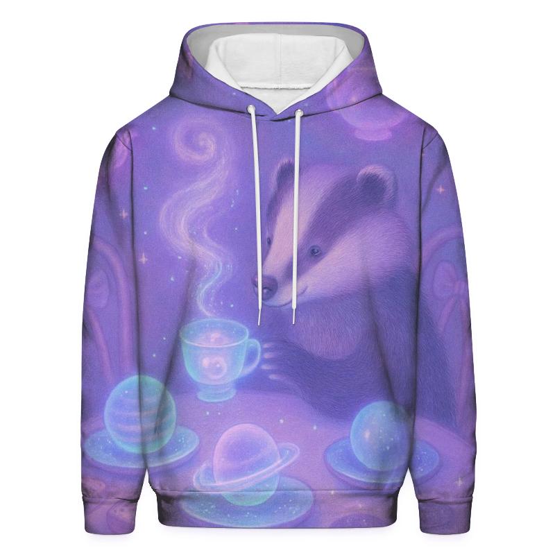 Hologram Tea Party Badger printed hoodies