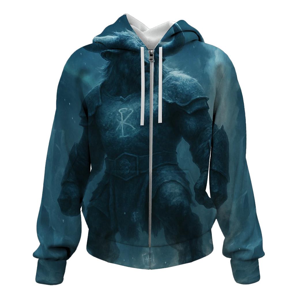 Random Frostbitten Minotaur printed hoodies