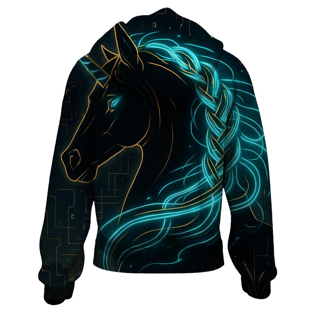 Random Circuit Unicorn lightweight hoodies