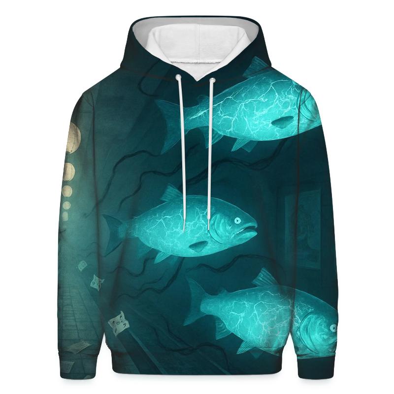 Subway Lantern Salmon embroidered hoodies