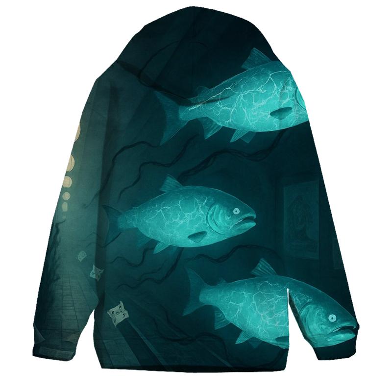 Subway Lantern Salmon embroidered hoodies