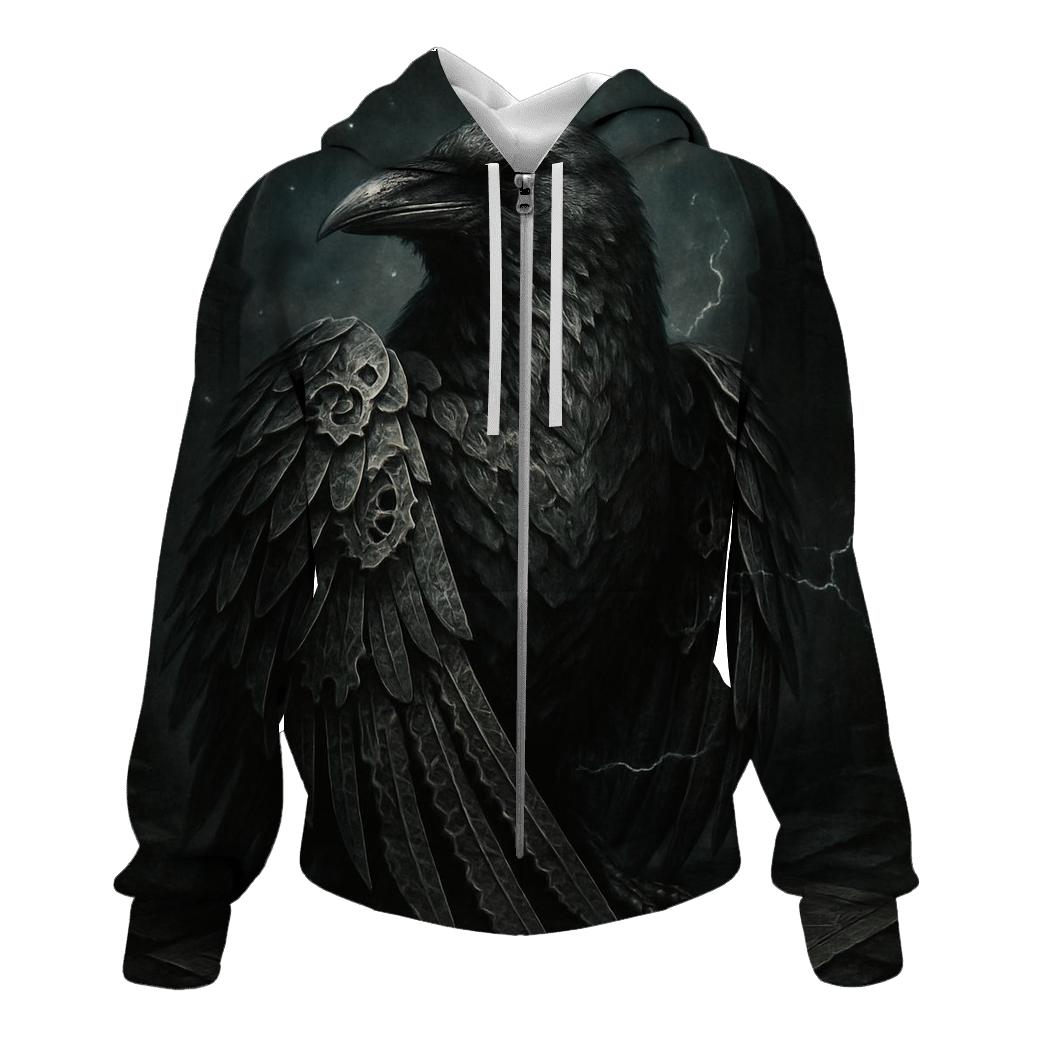Random Alloy Raven zip-up hoodies