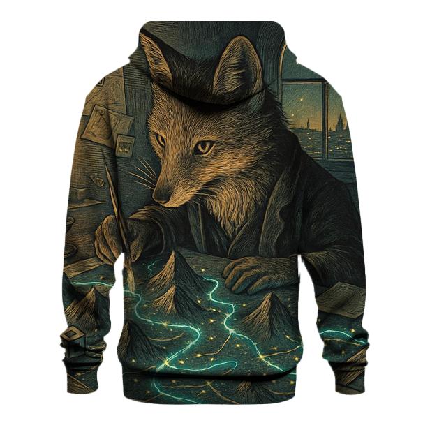 Glimmer Cartographer Fox embroidered hoodies
