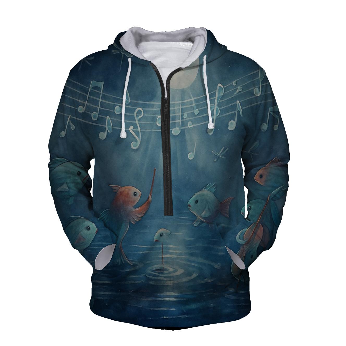 Random Night Fish Orchestra lightweight hoodies