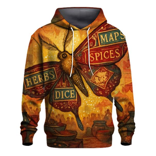 Luminous Market Moth designer hoodies