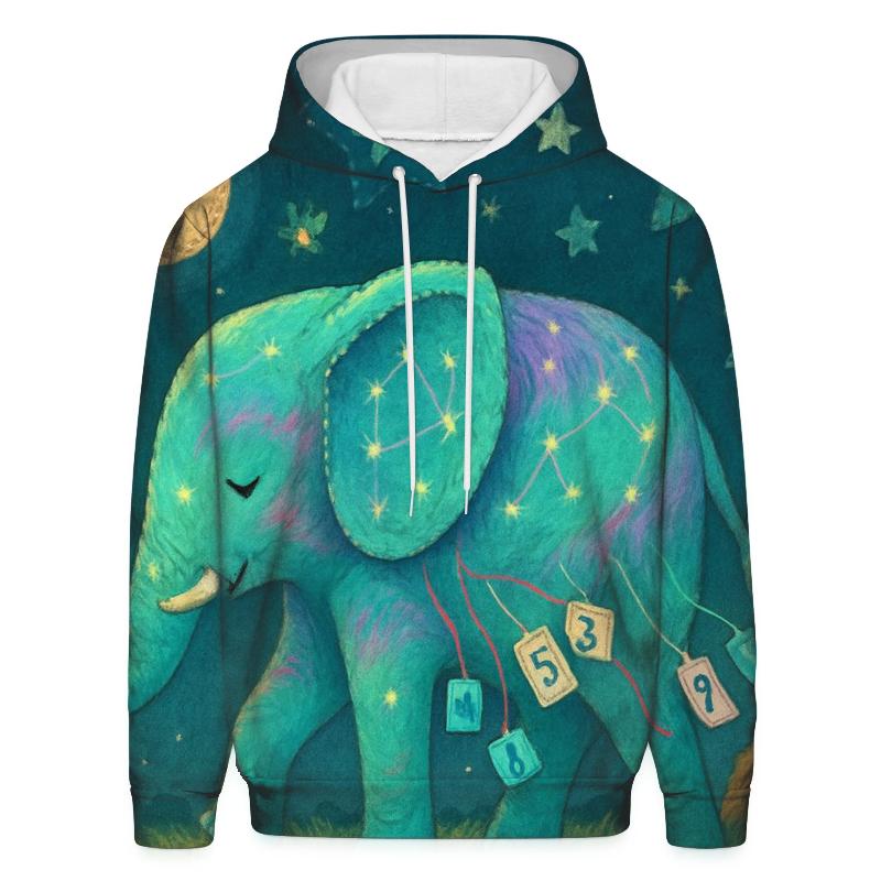 Patchwork Aurora Elephant hoodie styles