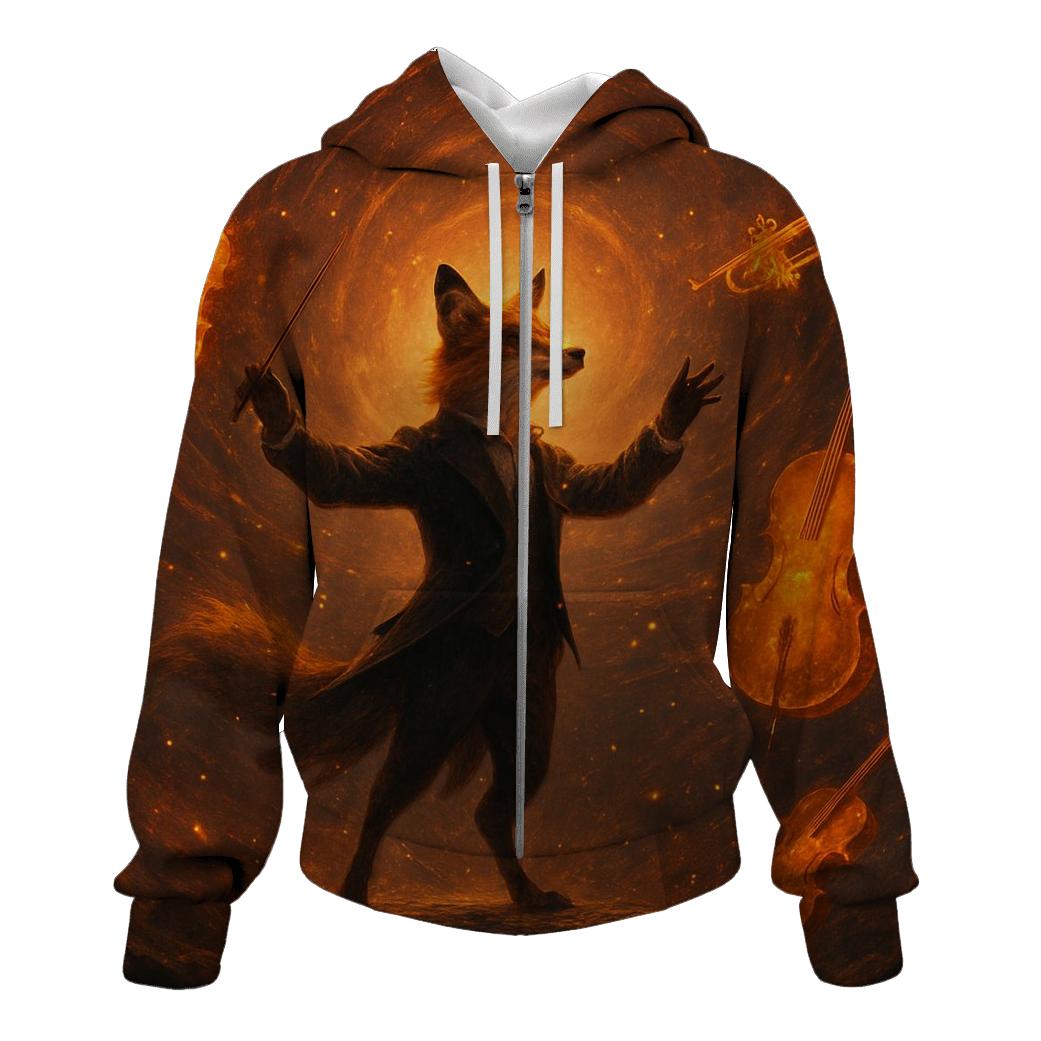 Random Ember Fox Orchestra zip-up hoodies
