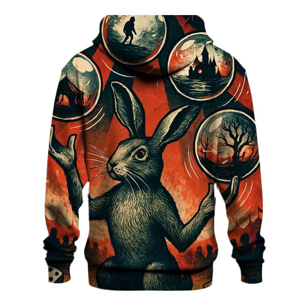 Mirrored Hare Circus embroidered hoodies