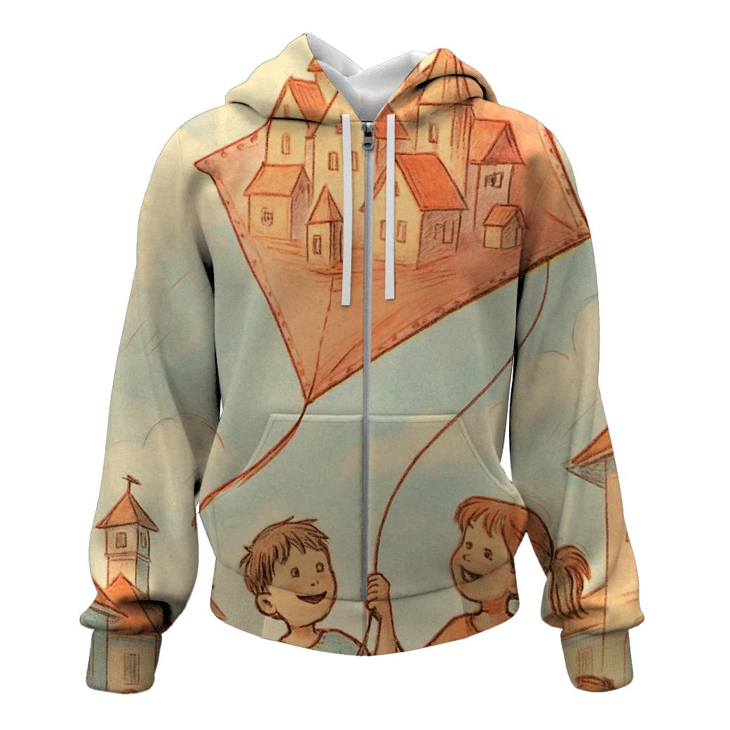 Random Paper City Kite premium hoodies