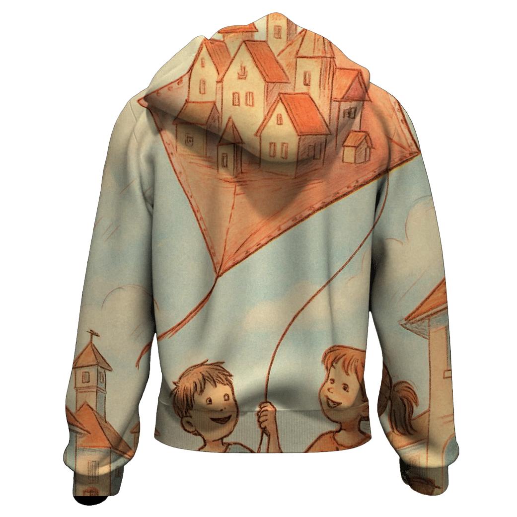 Random Paper City Kite premium hoodies