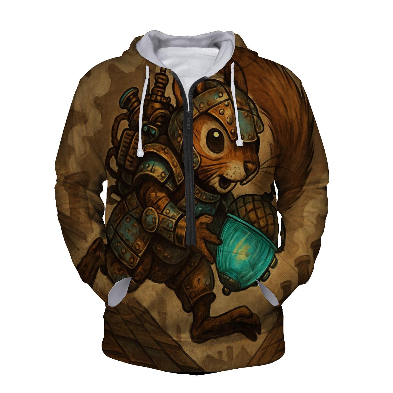 Random Ironclad Squirrel heavyweight hoodies
