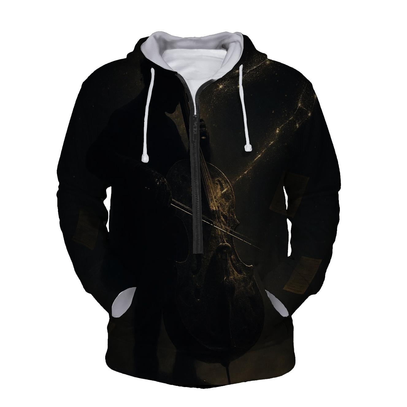 Random Celestial Cello zip-up hoodies