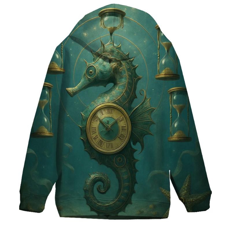 Tidal Clock Seahorse designer hoodies