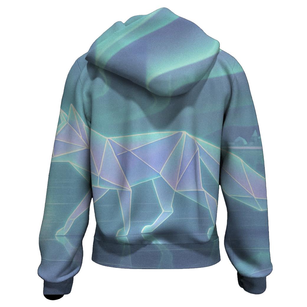Random Paper Aurora Fox printed hoodies