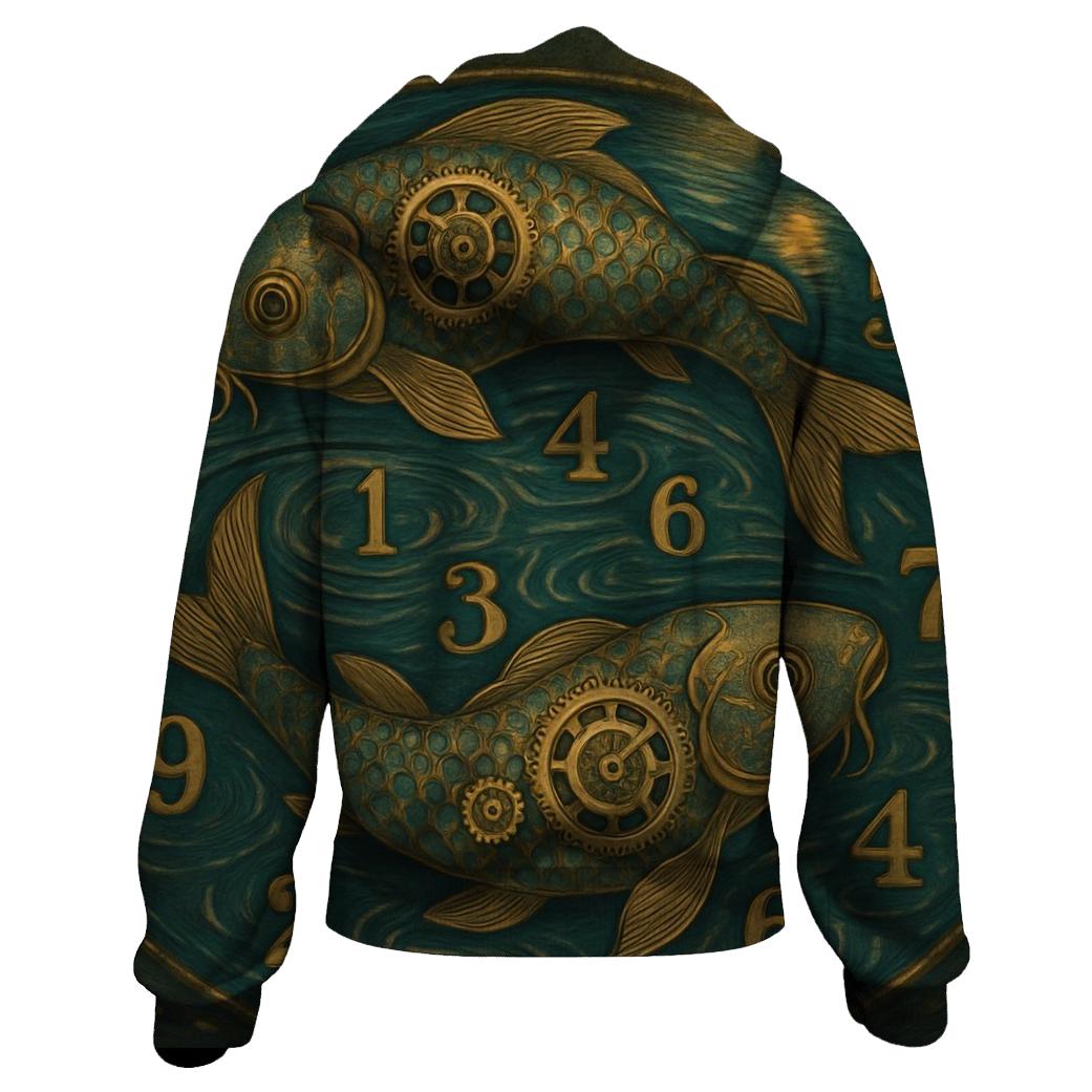 Random Clockwork Koi heavyweight hoodies