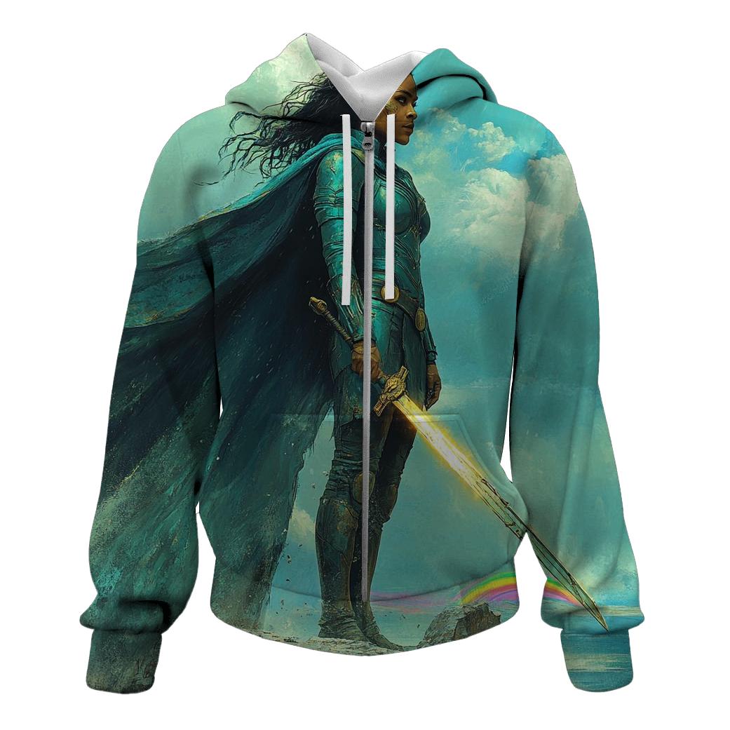 Tessa Thompson: Valkyries Resolute Dawn zip-up hoodies