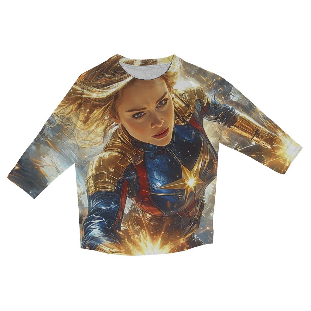 Brie Larson: Celestial Beacon Of Starforce Resolve personalized 3/4 sleeve tees