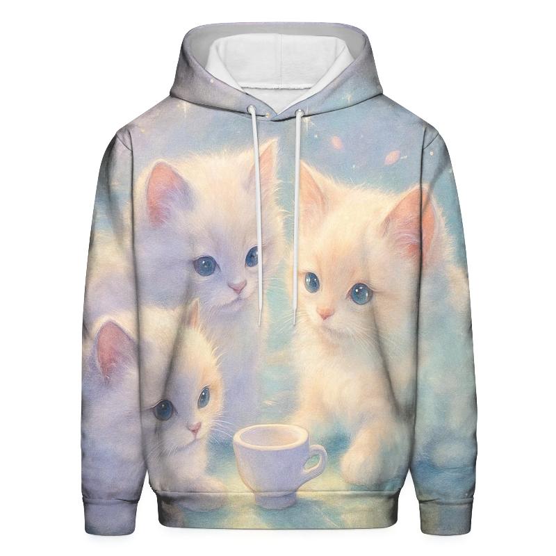 Moonbeam Tea Party Cat zip-up hoodies