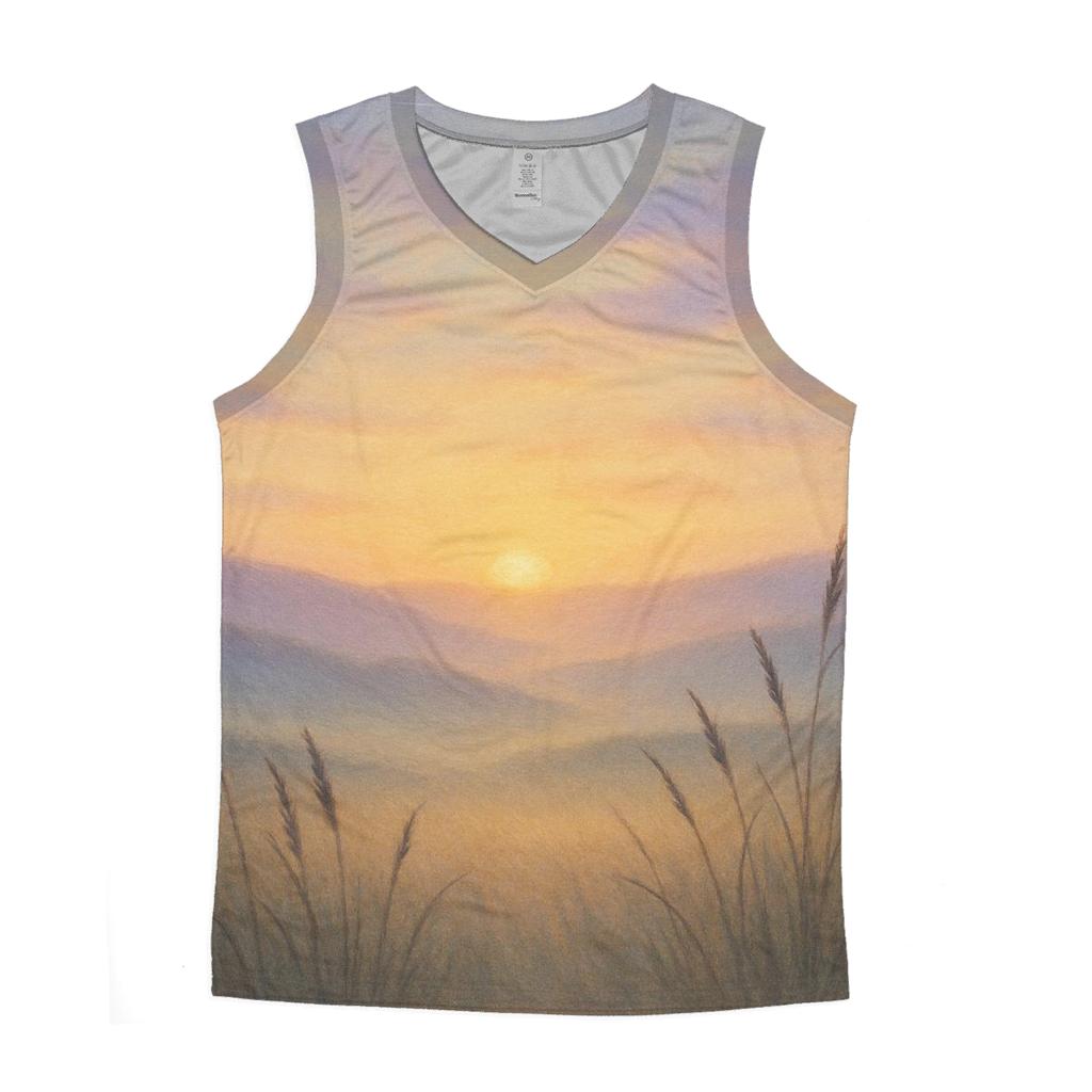 Whispering Horizon cotton sleeveless tops