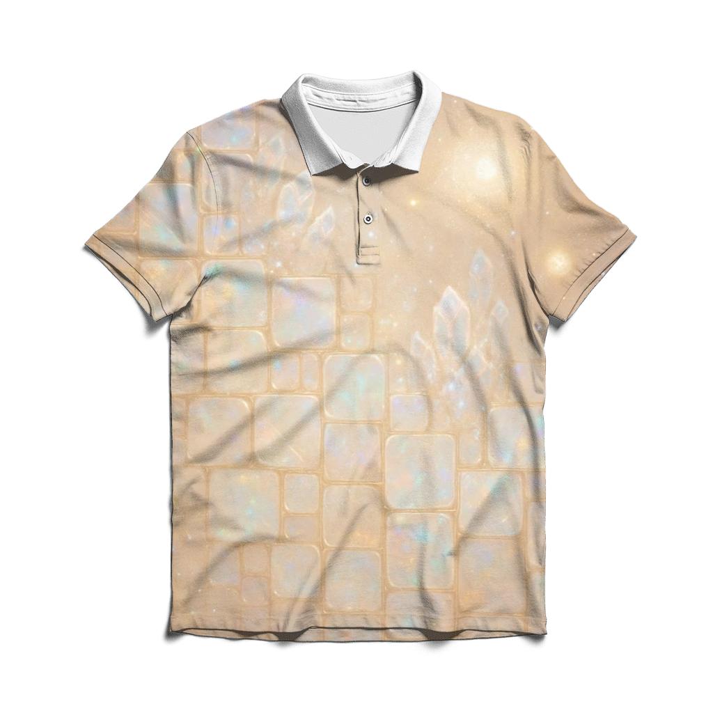 Celestial Opal Mosaic custom polo shirts