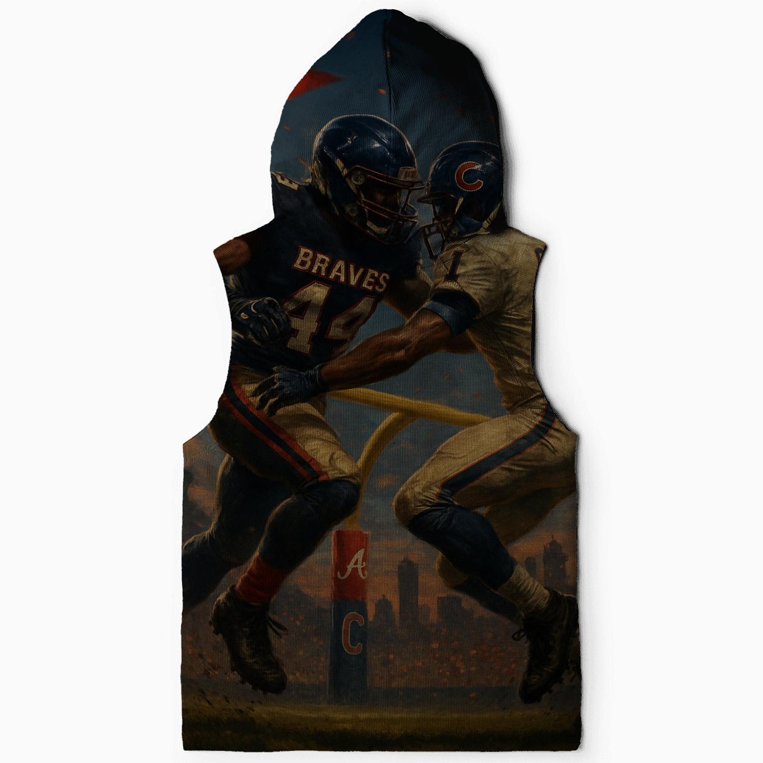 Gridiron Showdown Over Atlanta Skyline hoodie designs