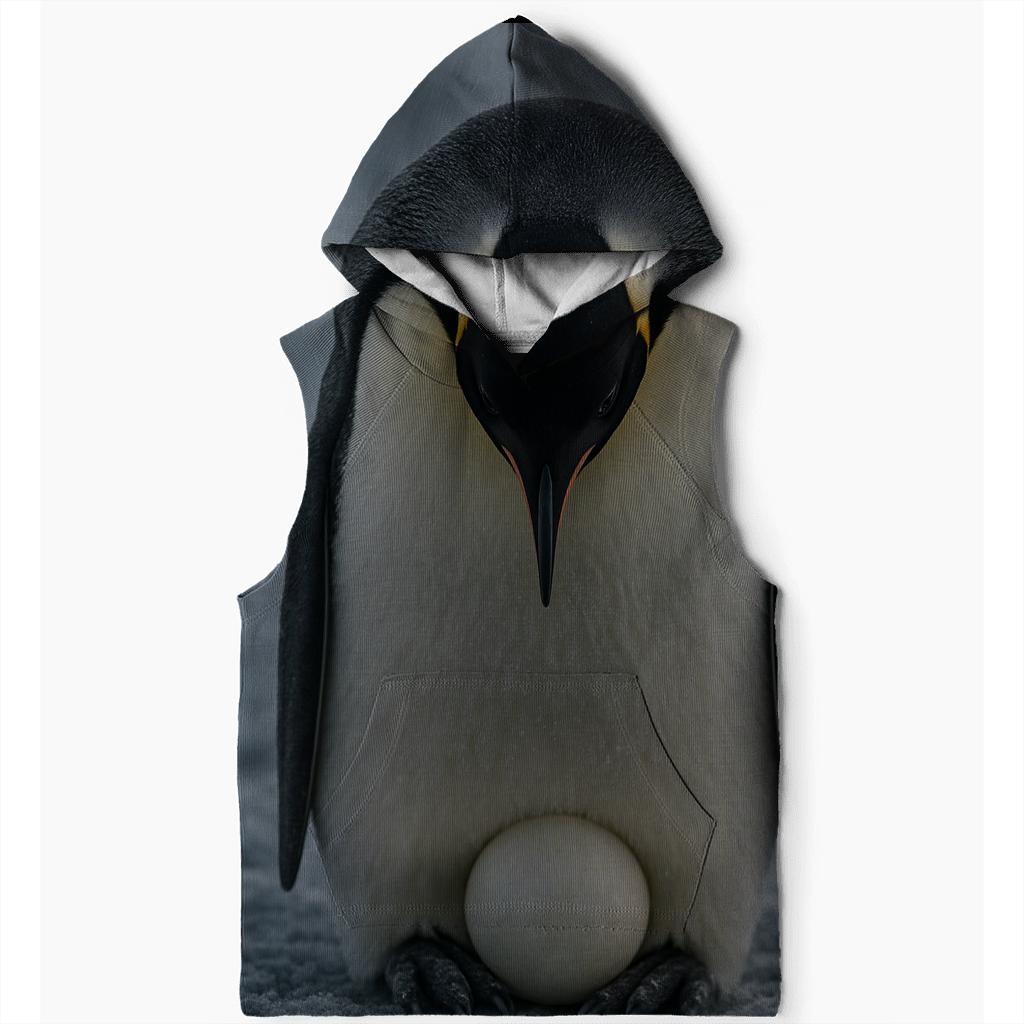 Frost Veil Rookery — Emperor Penguin embroidered hoodies