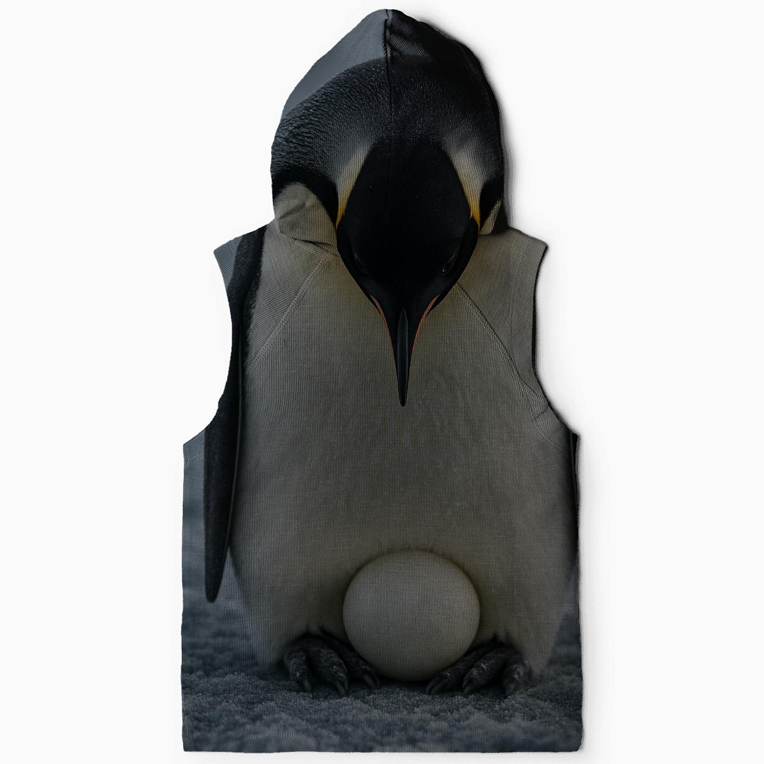 Frost Veil Rookery — Emperor Penguin embroidered hoodies