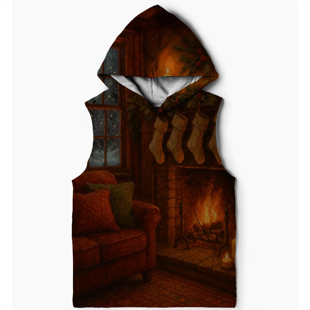 Christmas Eve Hearthside Glow zip-up hoodies
