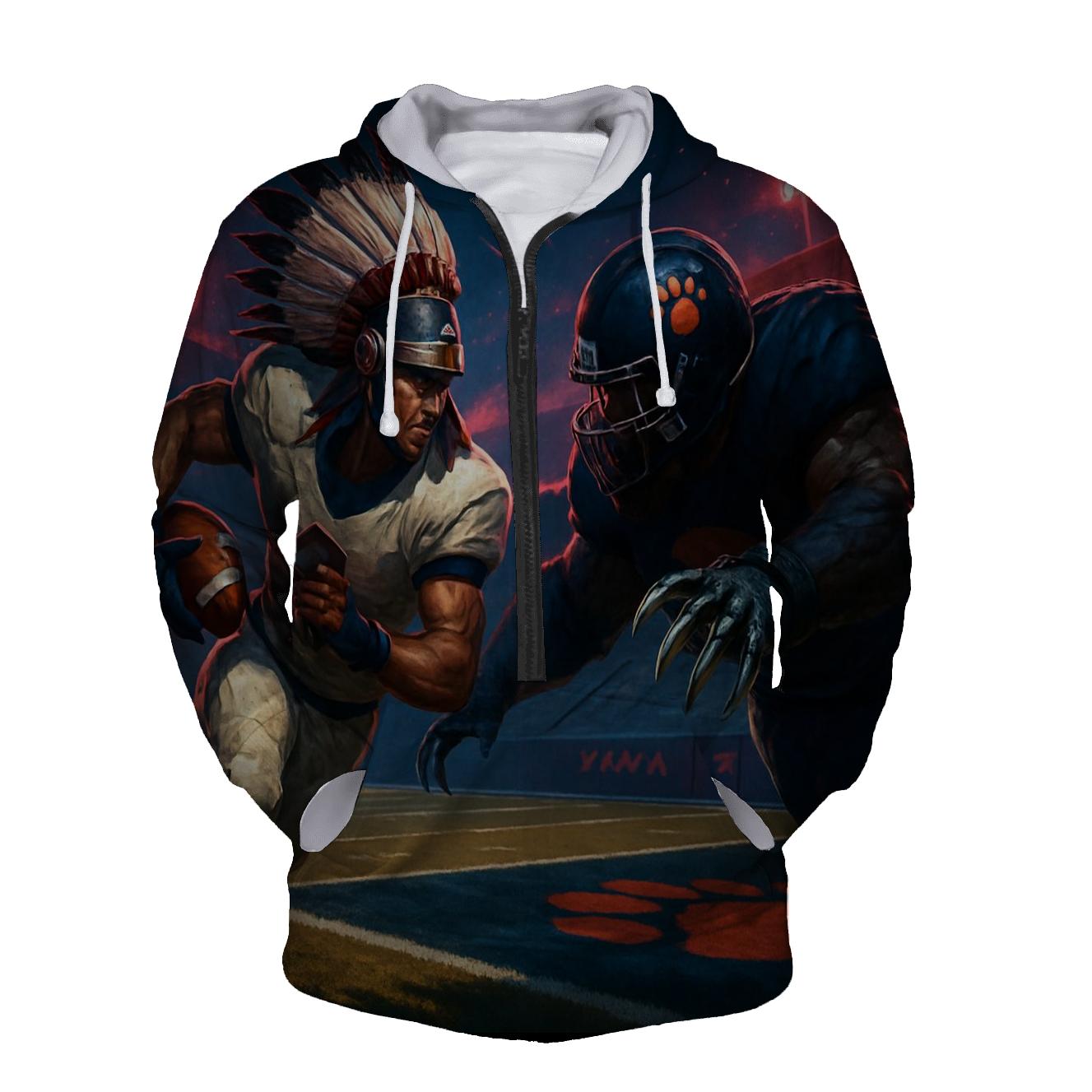 Starlit Gridiron Braves Versus Cubs graphic hoodies